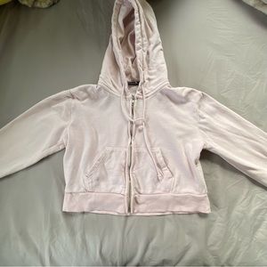 Brandy Melville light pink crystal hoodie